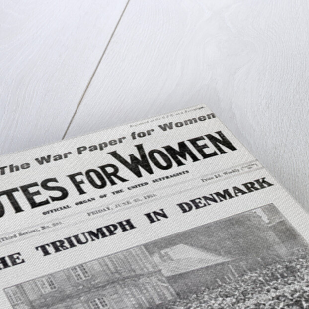 Front page showing enfranchisement in Denmark, 1915 by Anonymous