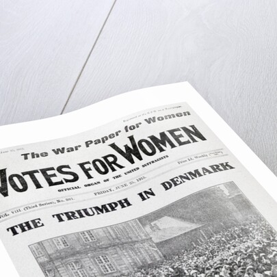 Front page showing enfranchisement in Denmark, 1915 by Anonymous