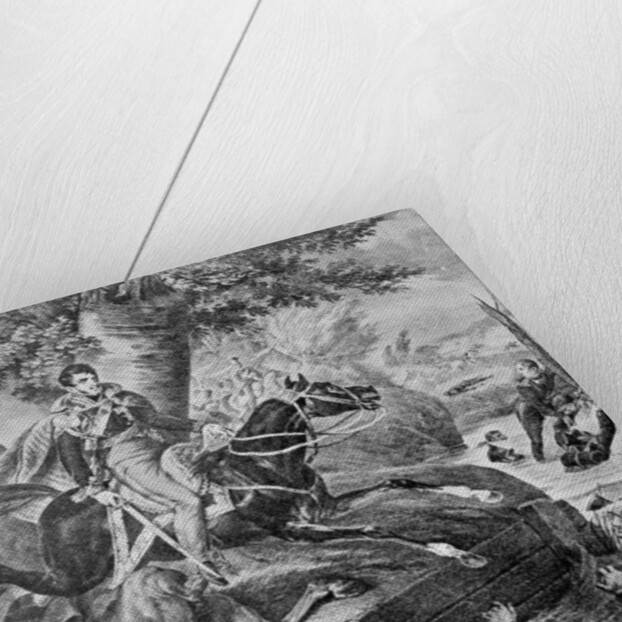 Death of Józef Poniatowski at the Battle of Leipzig, 1813 by Anonymous