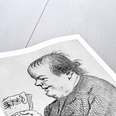 Mr C-m-l the jolly presenter of the Canongate Kirk in Edinburgh, c.1781 by English School