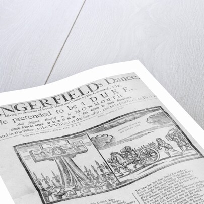 Broadside of 'Dangerfield's Dance', 1685 by English School