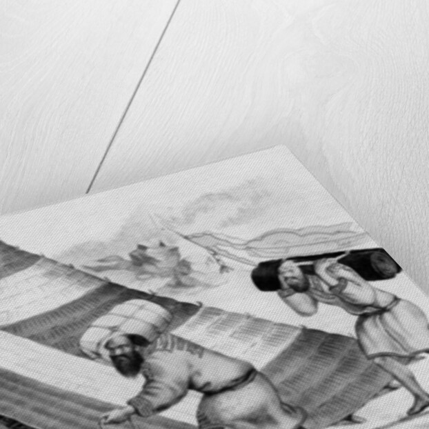 Ainu traders on the Japanese island of Jezo, 1838 by German School