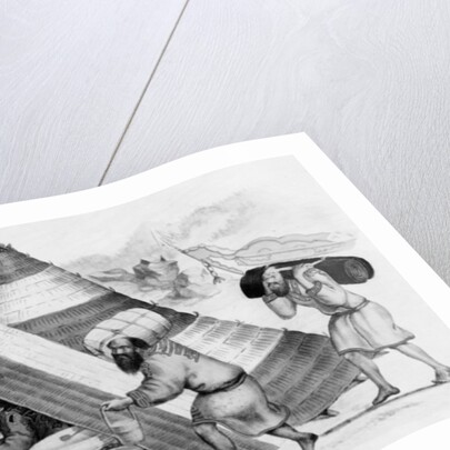 Ainu traders on the Japanese island of Jezo, 1838 by German School