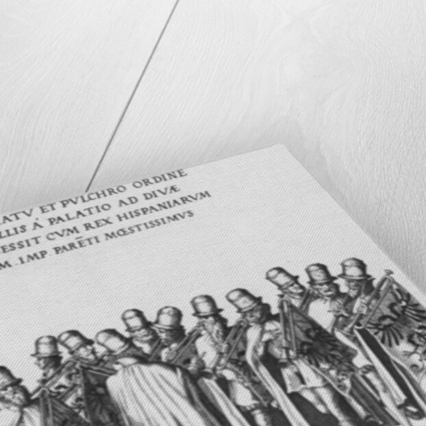 Group of trumpeters in the Funeral Procession of Emperor Charles V, 1559 by Jan van & Doetechum Lucas van& Bol Hans Doetechum the elder