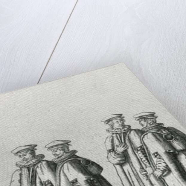 Grocers in the funeral cortege of Sir Philip Sidney on the way to St. Paul's Cathedral, 1587 by Theodor de Bry