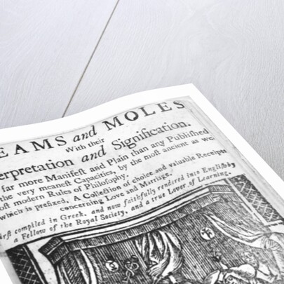 Dreams and Moles, titlepage, c.1750 by English School