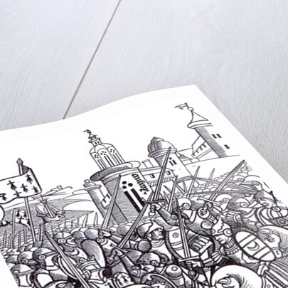 The Battle of Auray by French School