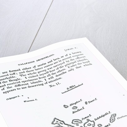 Map of the Galapagos Archipelago, 1844 by English School