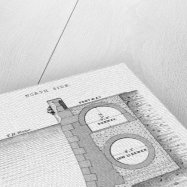 Section of Thames Embankment, Subway and Low Level Sewer, 1865 by English School