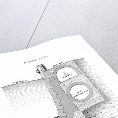 Section of Thames Embankment, Subway and Low Level Sewer, 1865 by English School