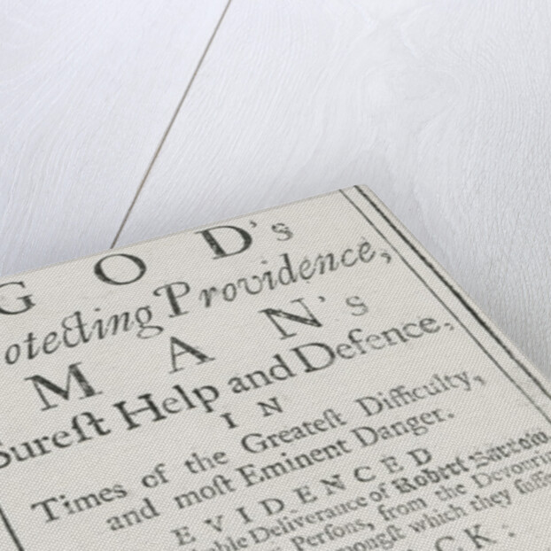 Titlepage of God's Protecting Providence, 1700 by Anonymous
