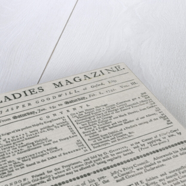 The Ladies Magazine, 1752 by English School