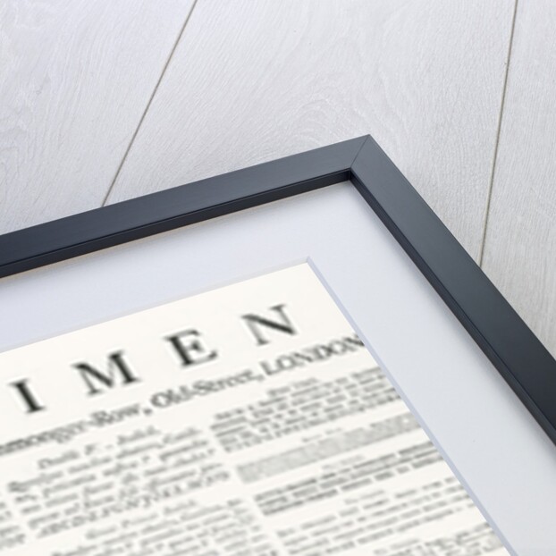 A Specimen by W.Caslon, 1734 by English School