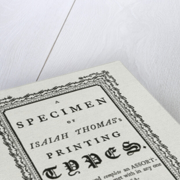 A specimen of Isaiah Thomas's printing types, 1785 by Anonymous