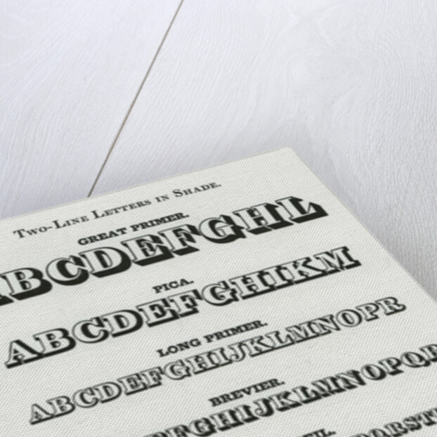 Two-line letters in shade typefaces from Vincent Figgins, c.1835 by English School