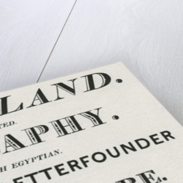 Specimen typefaces from William Caslon by English School