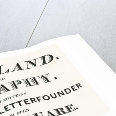 Specimen typefaces from William Caslon by English School