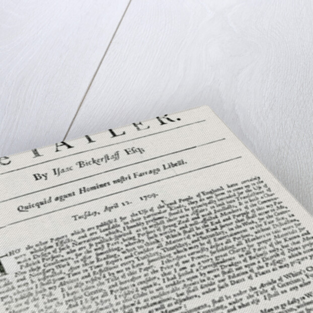 First issue of 'The Tatler, 1709 by English School