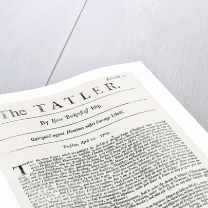 First issue of 'The Tatler, 1709 by English School