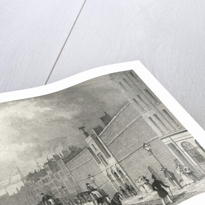 Farringdon Street and the Fleet Prison, 1830 by Thomas Hosmer (after) Shepherd