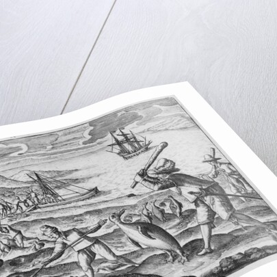 Penguin hunting, 1598 by Dutch School