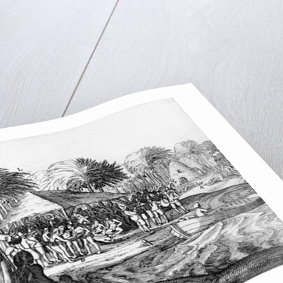 Dutch traders entertain local Polynesians, 1624 by Dutch School