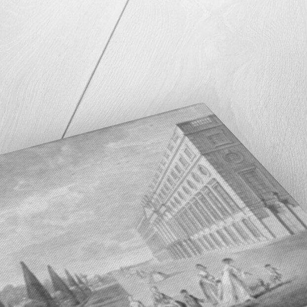 An Oblique View of the East Front of Hampton Court with part of the Garden, c.1744 by John Tinney