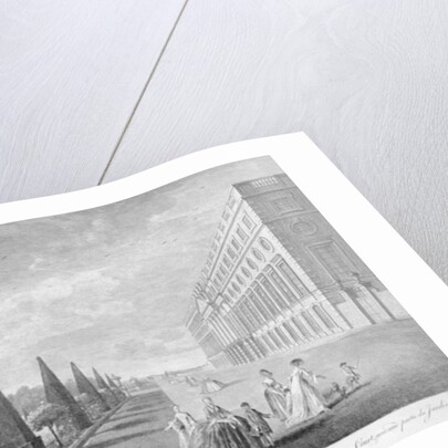 An Oblique View of the East Front of Hampton Court with part of the Garden, c.1744 by John Tinney