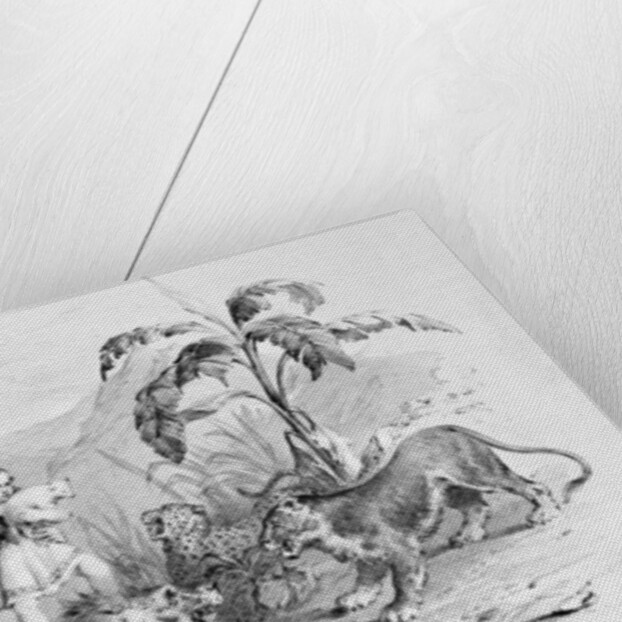 Isaac Van Amburgh taming a lion, 1838-9 by G. E. Madeley