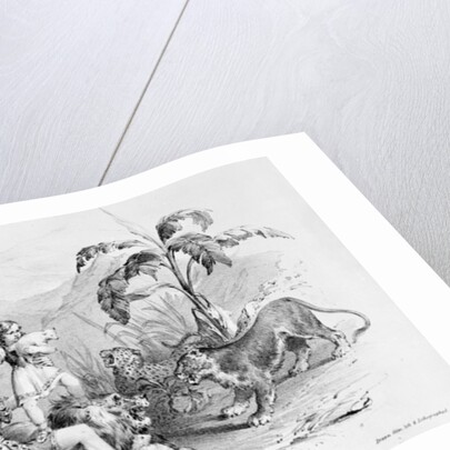 Isaac Van Amburgh taming a lion, 1838-9 by G. E. Madeley