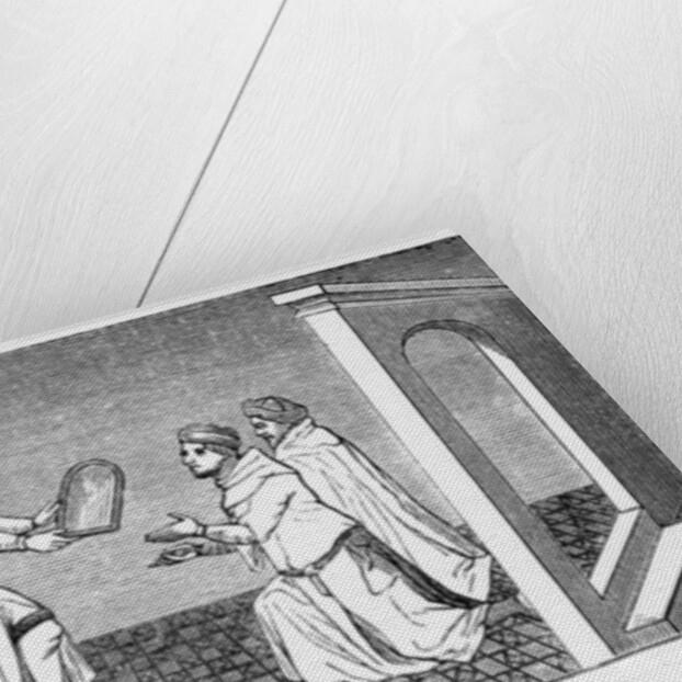 Kublai Khan gives a golden tablet ensuring safe passage to Niccolo and Maffeo Polo by Anonymous