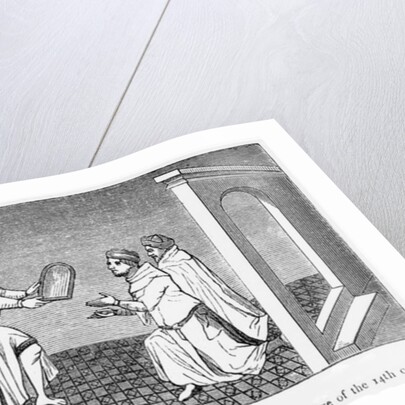 Kublai Khan gives a golden tablet ensuring safe passage to Niccolo and Maffeo Polo by Anonymous