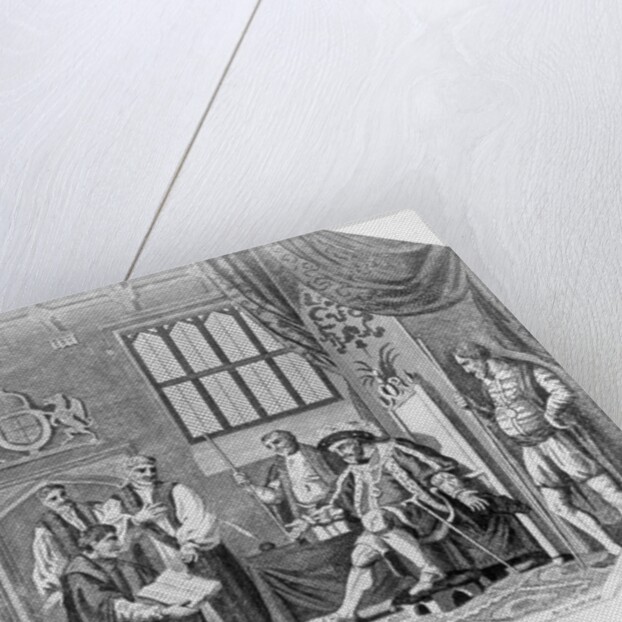 The first English translation of the Bible presented to Henry VIII, 1824 by English School