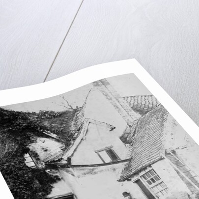 Two men outside Enfield cottage, c.1890 by English Photographer