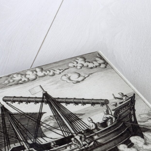 A Chinese Junk by Johannes Baptista van the Younger Doetechum