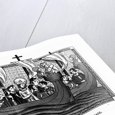 Departure of St. Louis for the Crusade by School French