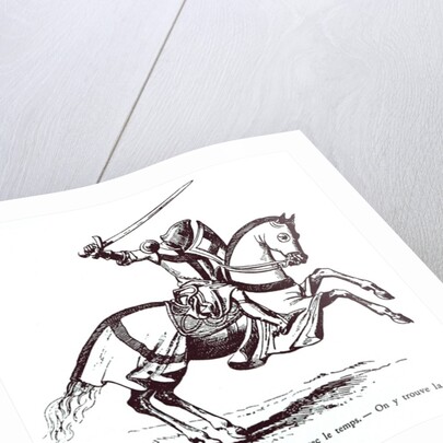 Illustration of a Knight Templar by French School