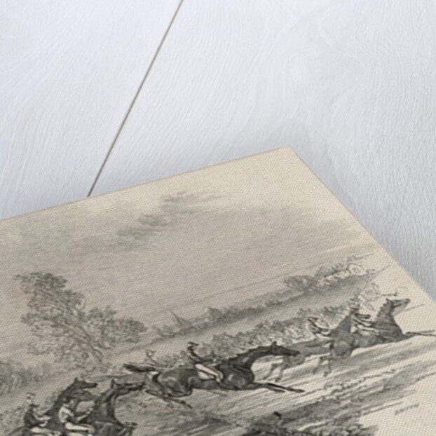 Worchester Steeple Chase: The Water Leap opposite the Grand Stand by English School