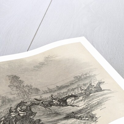 Worchester Steeple Chase: The Water Leap opposite the Grand Stand by English School