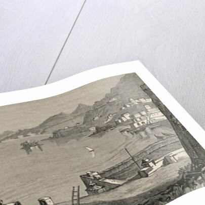 The Disastrous Earthquake at Ischia: The beach and town of Casamicciola from the village of Lacco by English School