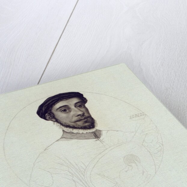 Portrait of David Rizio, from an original painted in 1564 by English School