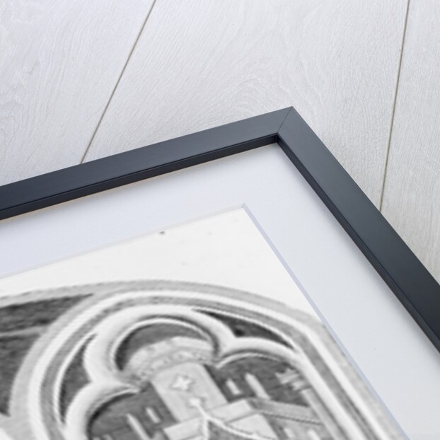 Queen Eleanor and Henry III, taken from an ancient window in the Church of Boxhill, Sussex by School English