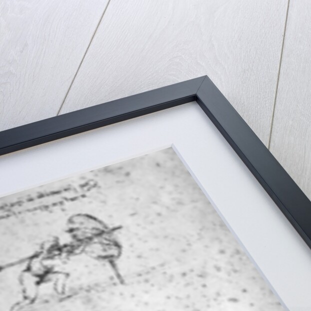 Study with Shields for Foot Soldiers and an Exploding Bomb, c.1485-88 by Leonardo da Vinci