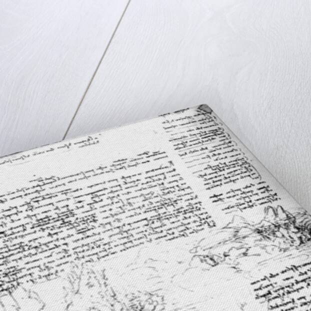 Fol.145v-a, page from Da Vinci's notebook by Leonardo da Vinci