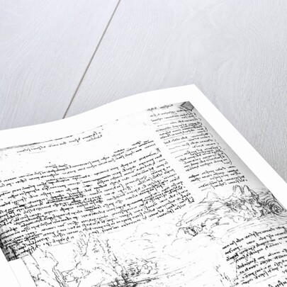 Fol.145v-a, page from Da Vinci's notebook by Leonardo da Vinci