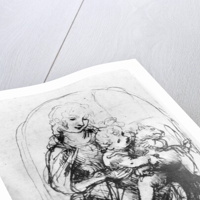 Study for a Madonna with a Cat, c.1478-80 by Leonardo da Vinci