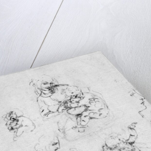 Studies for a Madonna with a cat, c.1478-80 by Leonardo da Vinci