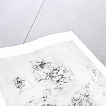 Studies for a Madonna with a cat, c.1478-80 by Leonardo da Vinci