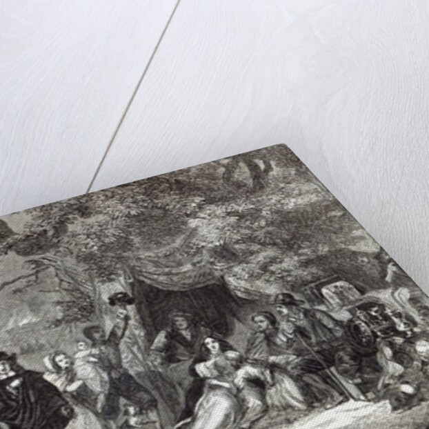 Highgate Fields during the Great Fire of London in 1666 by Edward Matthew (after) Ward