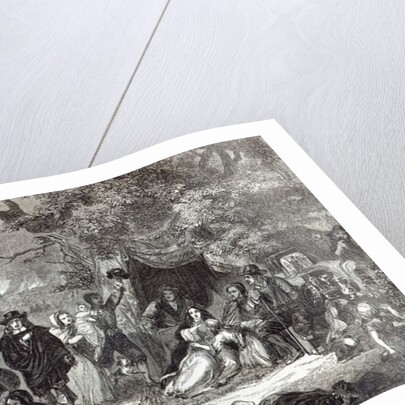 Highgate Fields during the Great Fire of London in 1666 by Edward Matthew (after) Ward